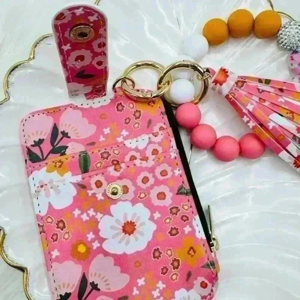 Floral Wristlet Card Wallet - Picture 2 of 8